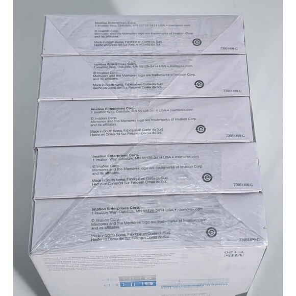 Memorex 5PK 120 Minute RV VHS Video Tape T-120 6HR EP Cassettes Blank New Media - Picture 7 of 7